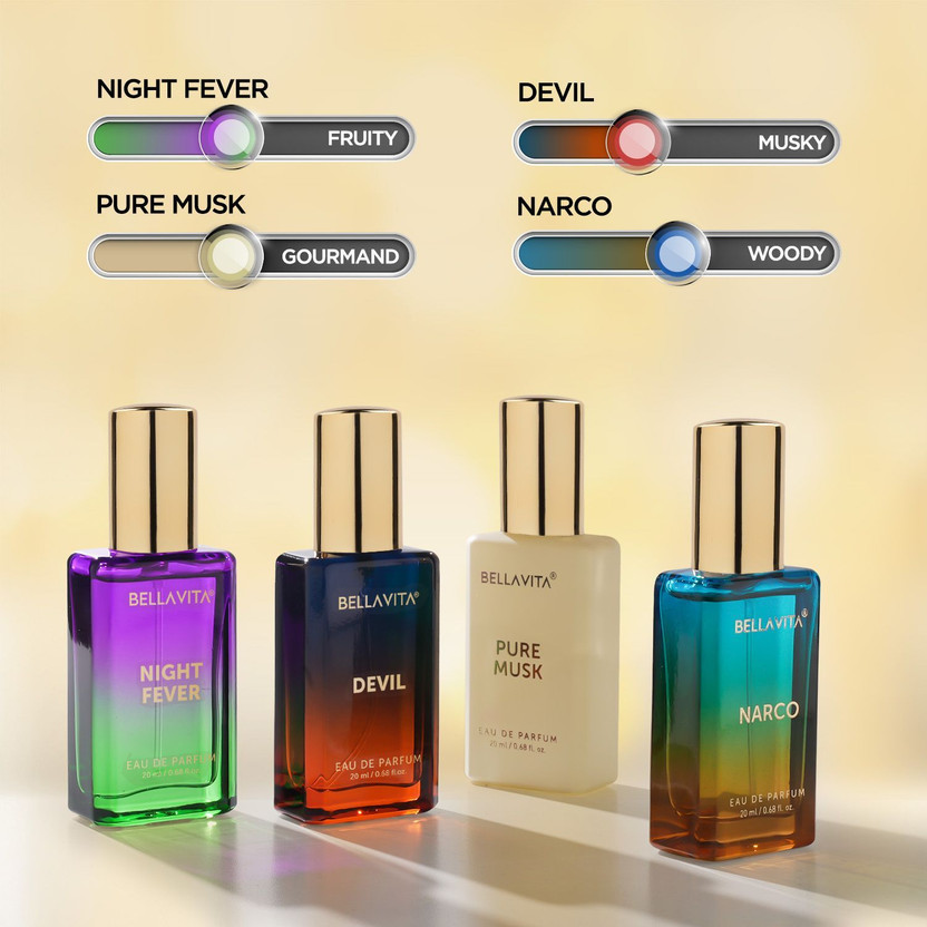 BELLAVITA Unisex Scents Gift Set|4x20ml|Long