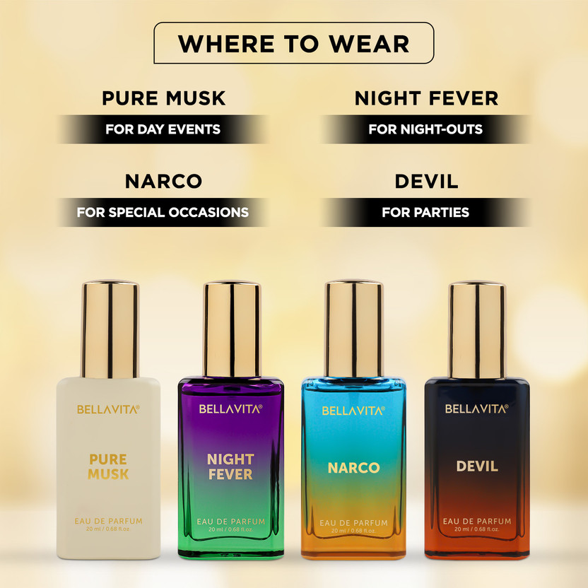 BELLAVITA Unisex Scents Gift Set|4x20ml|Long