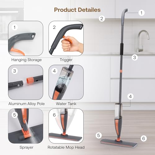 BonKaso Spray Mop with Handle