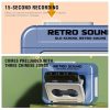Retro Tape Recorder Keychain Set