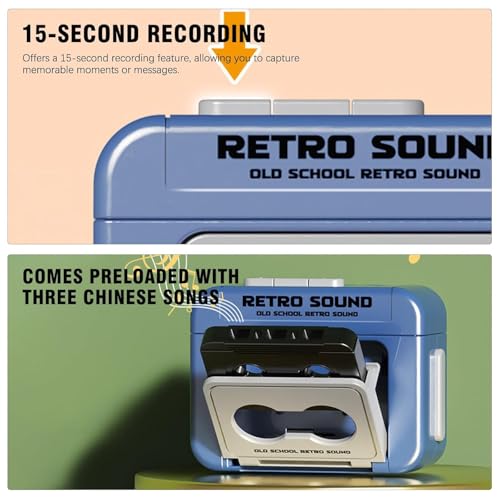 Retro Tape Recorder Keychain Set