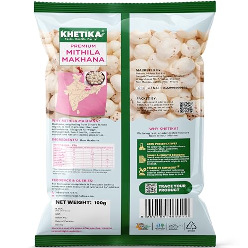 Khetika Premium Mithila Makhana 100g
