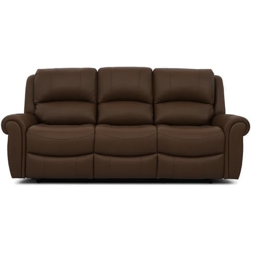 Furny 3 Seater Mario Leatherette Recliner Sofa Set (Brown) - Image 4