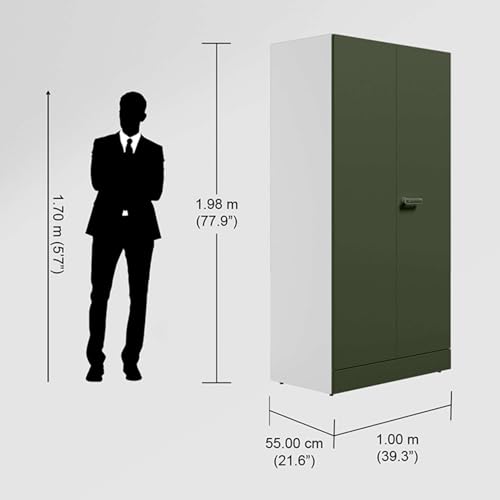 Interio by Godrej Auraline Men Premium Steel Almirah, Matte Tree Mist - Image 2