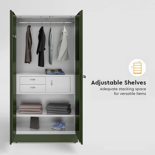 Interio by Godrej Auraline Men Premium Steel Almirah, Matte Tree Mist - Image 4