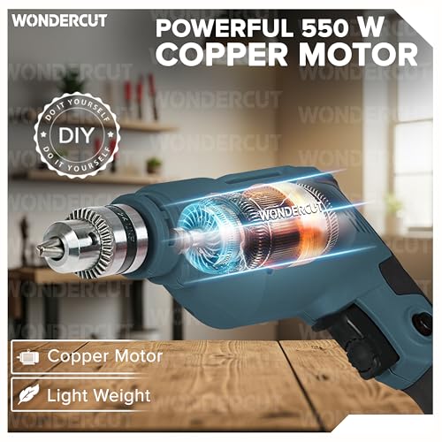 WONDERCUT 550W, Electric Drill WC-EDRF10-B+7