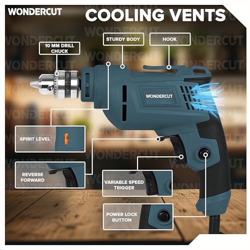 WONDERCUT 550W, Electric Drill WC-EDRF10-B+7