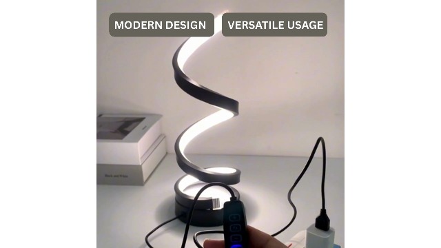One94Store Spiral Twist LED Table