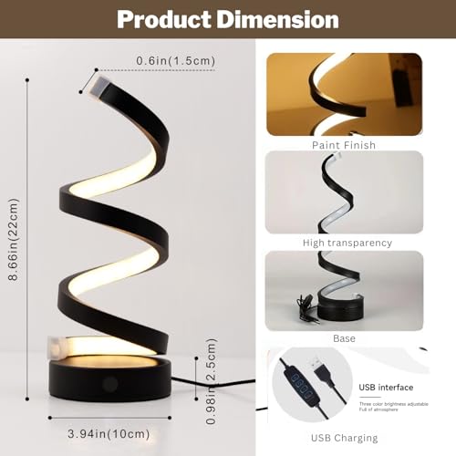 One94Store Spiral Twist LED Table