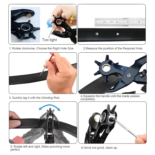Revolving Leather Punch Pliers