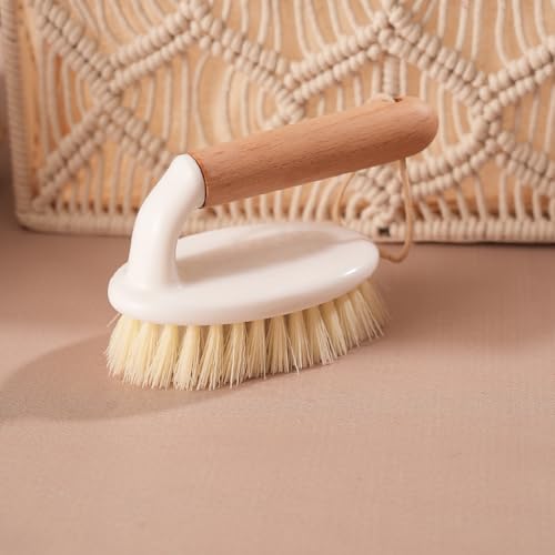 Lifelong Multipurpose Cleaning Brush with Wooden Handle & Strong Bristles | Durable Scrub Brush for Bathroom, Kitchen, Floor & Tile Cleaning | Ergonomic Grip for Easy Scrubbing & Household Cleaning