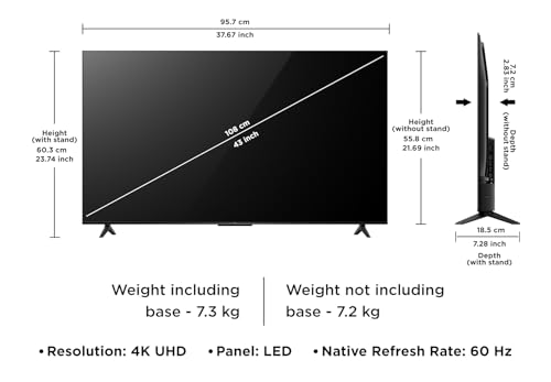TCL 108 cm Metallic Bezel