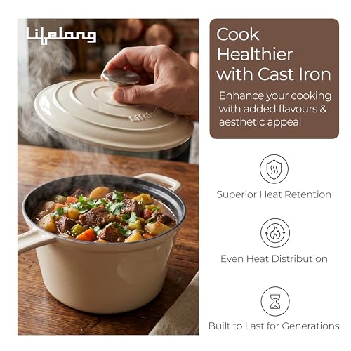 Lifelong Enamel Cast Iron Saucepan