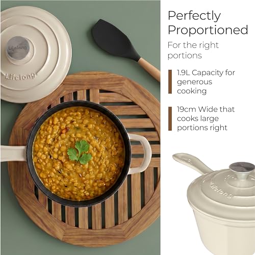Lifelong Enamel Cast Iron Saucepan