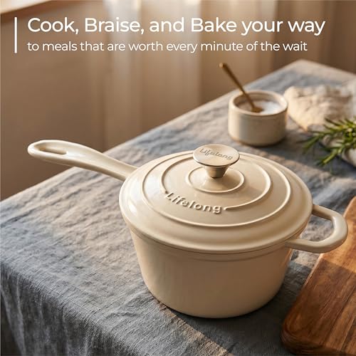 Lifelong Enamel Cast Iron Saucepan