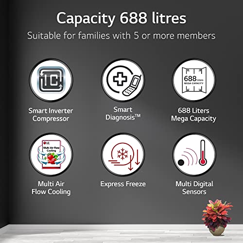 LG 688 L Frost-Free Smart