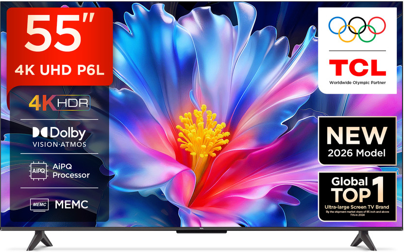 TCL P6L 138 cm (55 inch) Ultra HD (4K) LED Smart Google TV 2026 E...more