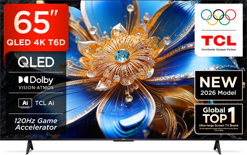 T6D 163.83 cm (65 inch) QLED Ultra HD (4K) Smart Google TV 2026 E...more