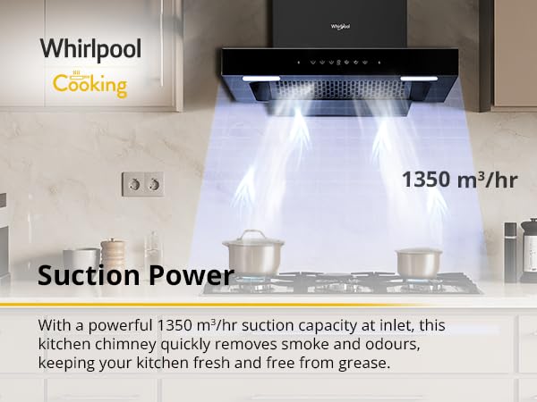 Whirlpool 60cm 1350 m3/hr Filterless