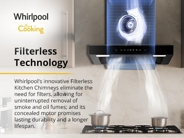 Whirlpool 60cm 1350 m3/hr Filterless