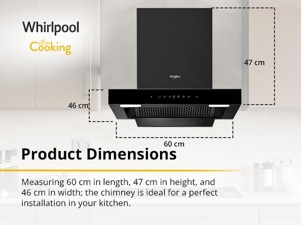 Whirlpool 60cm 1350 m3/hr Filterless