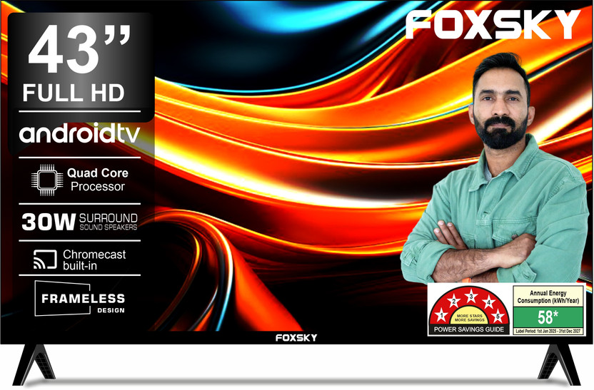 Foxsky 109 cm (43 inch) Full HD LED Smart Android TV (43FS-VS//43...more