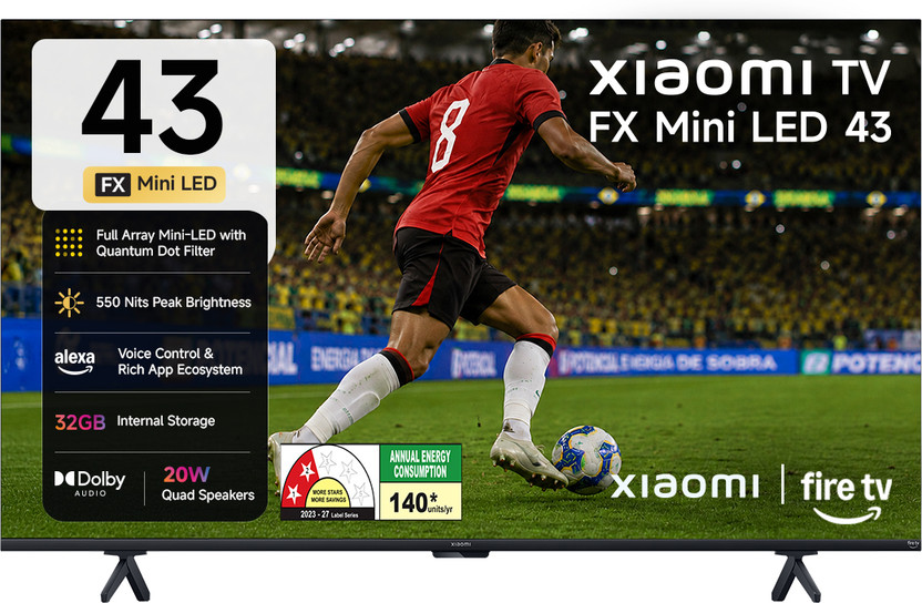 XIAOMI FX Series 108 cm (43 inch) Ultra HD (4K) Mini LED Smart Fi...more