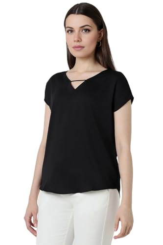 Van Heusen Women's Polyester Regular Fit V-Neck Formal Top - Image 2