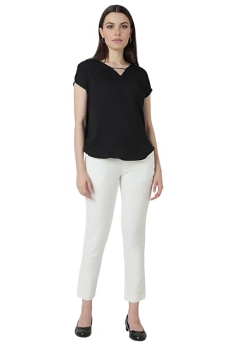 Van Heusen Women's Polyester Regular Fit V-Neck Formal Top - Image 5