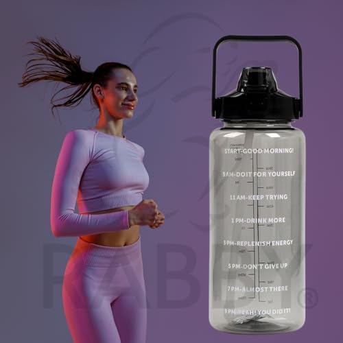 RABBY 2L Motivational Water Bottle