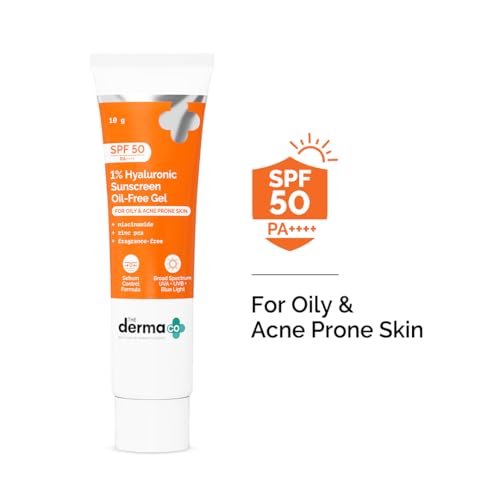 The Derma Co Oily 1% Hyaluronic Sunscreen Oil Free Gel Spf 50 10 Ml - Image 2