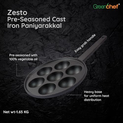 GREENCHEF Pre-Seasoned Cast Iron Zesto
