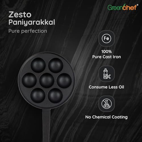 GREENCHEF Pre-Seasoned Cast Iron Zesto