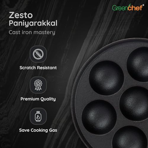 GREENCHEF Pre-Seasoned Cast Iron Zesto