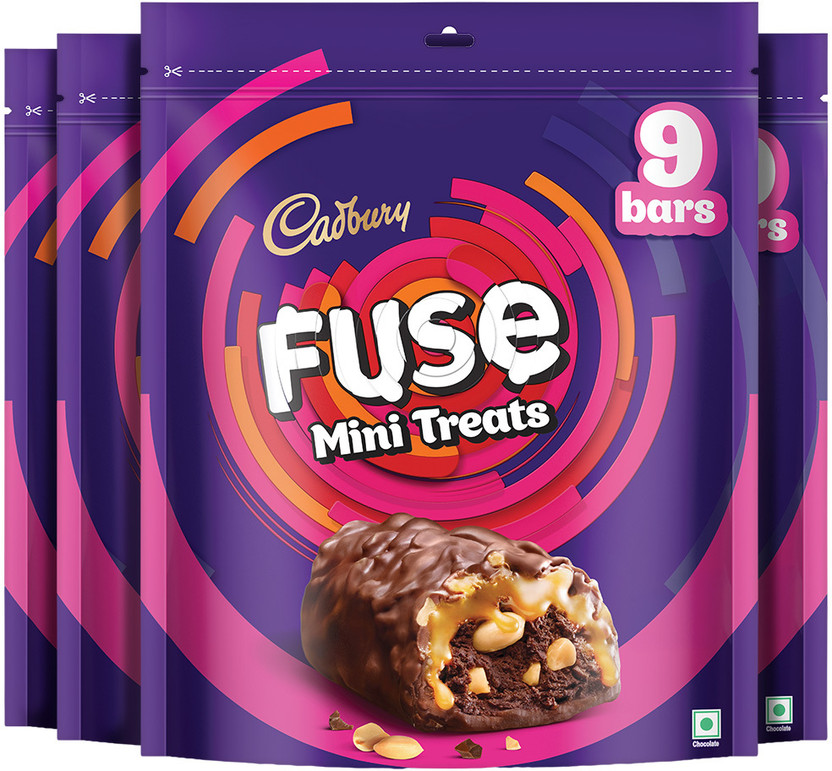 Cadbury Fuse Peanut & Caramel Filled Mini Treats Chocolate Bites ...more