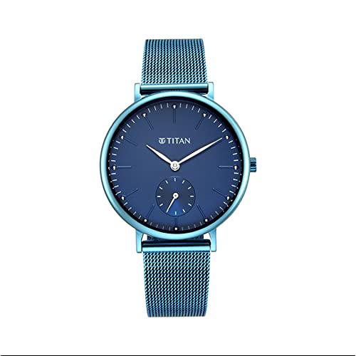 Titan Slimline Blue Dial Analog