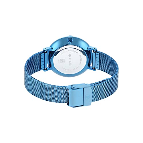 Titan Slimline Blue Dial Analog