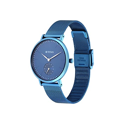 Titan Slimline Blue Dial Analog
