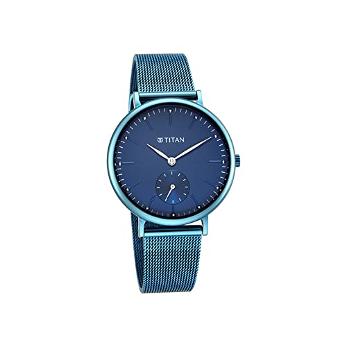 Titan Slimline Blue Dial Analog