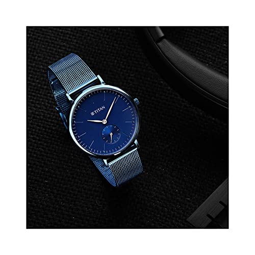 Titan Slimline Blue Dial Analog