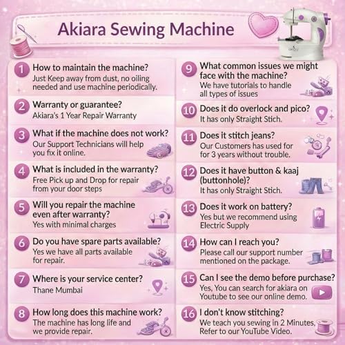 Akiara Mini Sewing Machine Electric