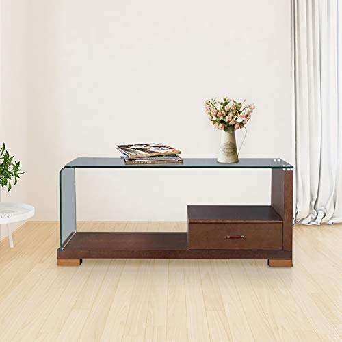 HomeTown Emily Glass Top Center Table