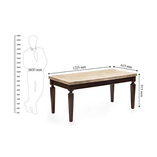 HomeTown Bliss Centre Table (Beige and Brown) - Image 3