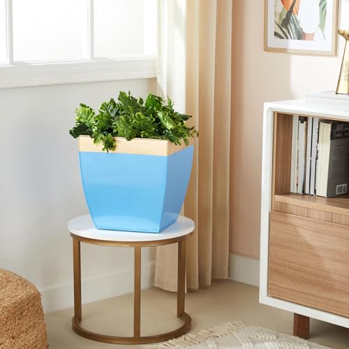 Amazon Basics Metal Planters | for Indoor Outdoor Décor (Blue) - Image 5