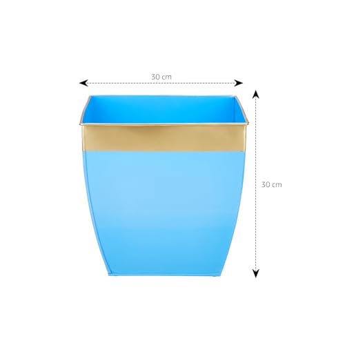 Amazon Basics Metal Planters | for Indoor Outdoor Décor (Blue) - Image 6