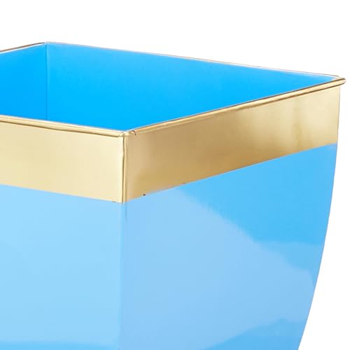 Amazon Basics Metal Planters | for Indoor Outdoor Décor (Blue) - Image 7