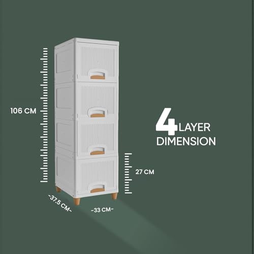 TEX-RO Plastic Wardrobe For Clothes