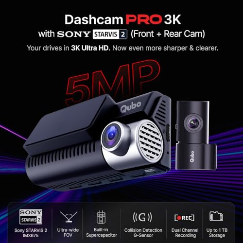 Qubo Car Dashcam Pro 3K