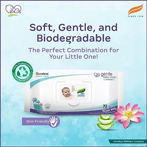 Himalaya Gentle Baby Wipes, 72 Wipes,White - Image 3