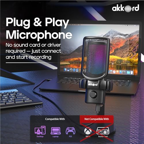 Akkord USB Condenser Microphone, Cardioid